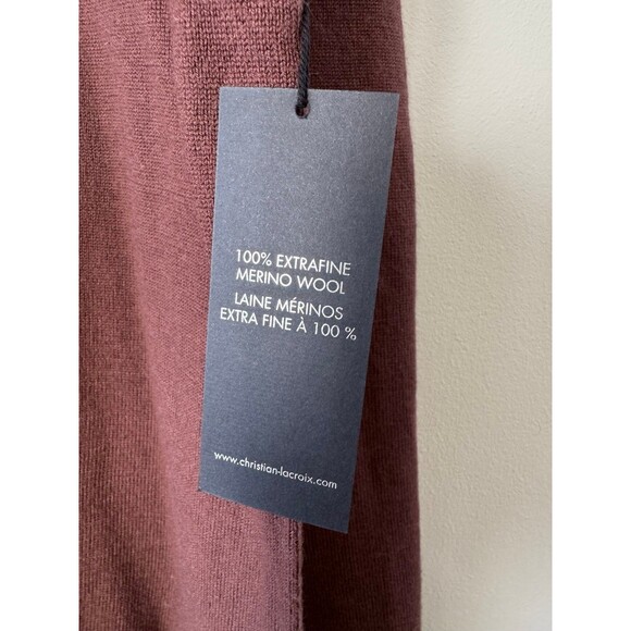 Cristian Lacroix men’s 100% fine merino wool sweater size L - Picture 3 of 5